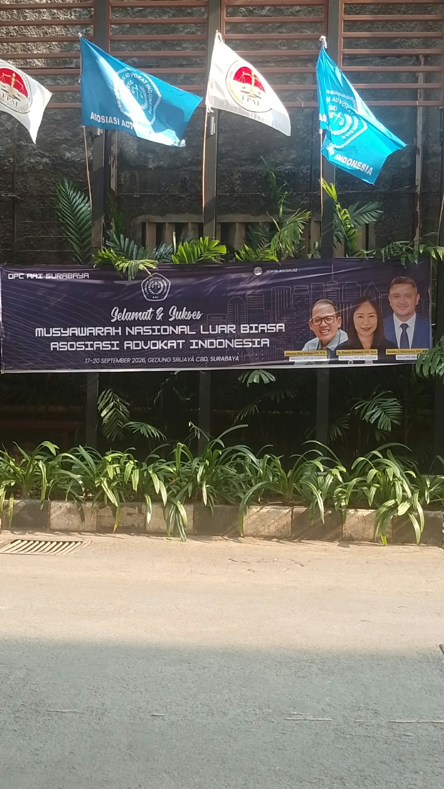 Musyawarah Nasional Luar Biasa (Munaslub) Asosiasi Advokat Indonesia (AAI)  17–20 September 2026 di Surabaya (Gedung CBD Srijaya)